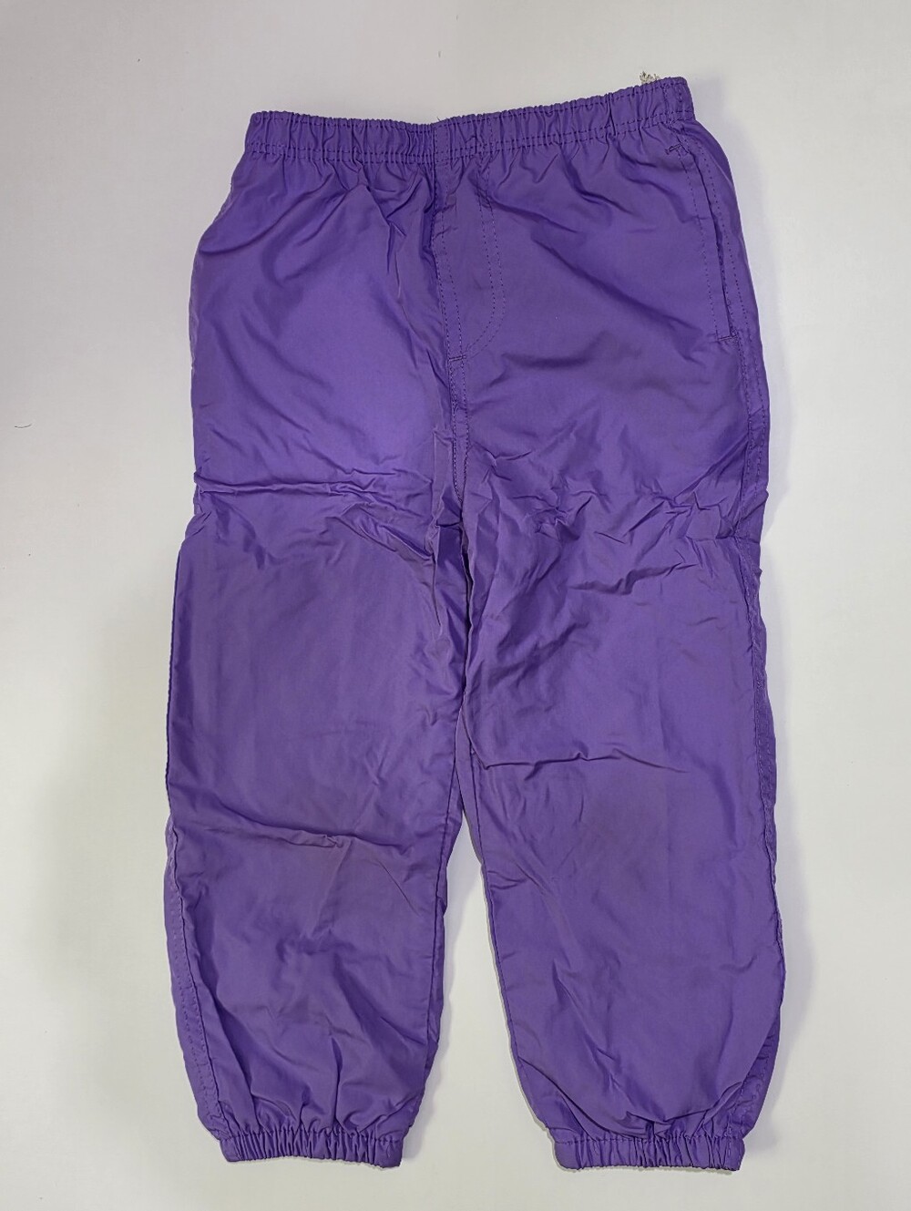Girls Purple Elastic Waist Jogger Rain Pants 4t